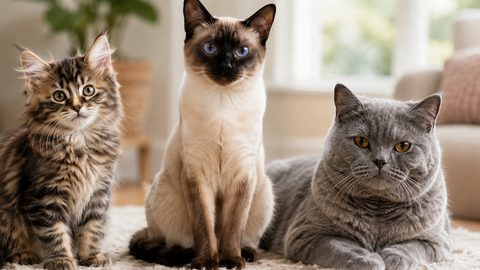 Ten year old cat resting indoors for a mature cat age guide