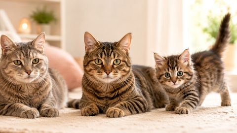 Exceptional senior cat relaxing indoors for a 21 year old cat guide