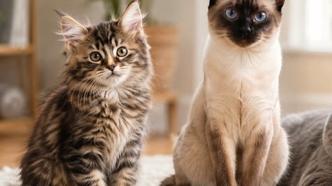 Adult cat looking alert indoors for a 3 year old cat guide